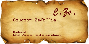 Czuczor Zsófia névjegykártya